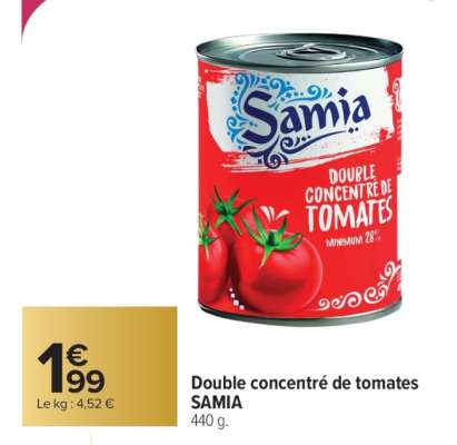 Double Concentré de tomates SAMIA