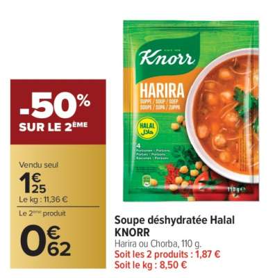 Soupe déshydratée Halal KNORR