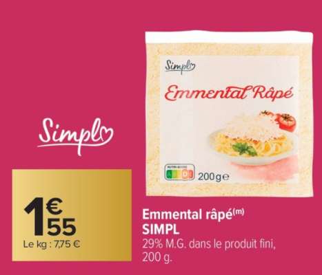 Emmental râpé SIMPL