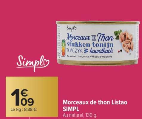Morceaux de thon Listao SIMPL