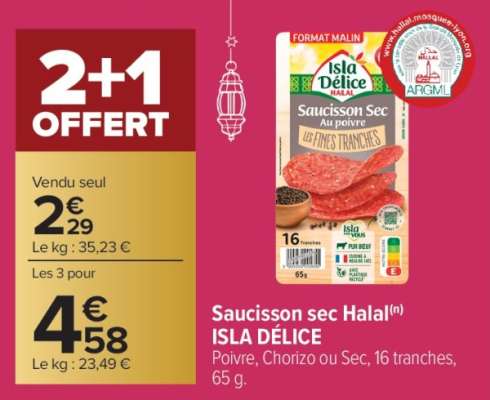 Saucisson Sec Halal Isla Délice