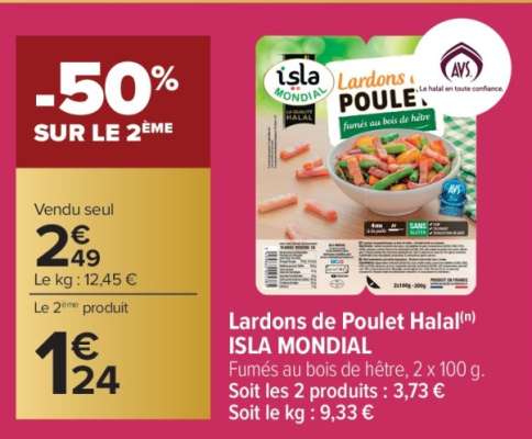 Lardons de Poulet Halal ISLA MONDIAL