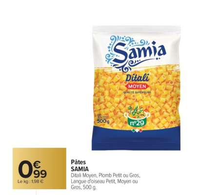 PÂTES “SAMIA”