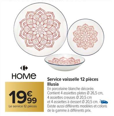 Service vaisselle 12 pièces «Illusia»