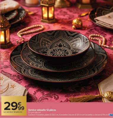 Service vaisselle 12 pièces