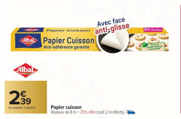 Papier cuisson