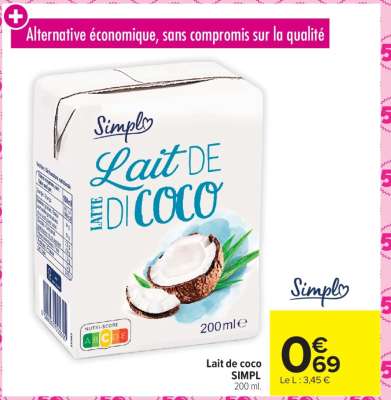 Lait de coco SIMPL