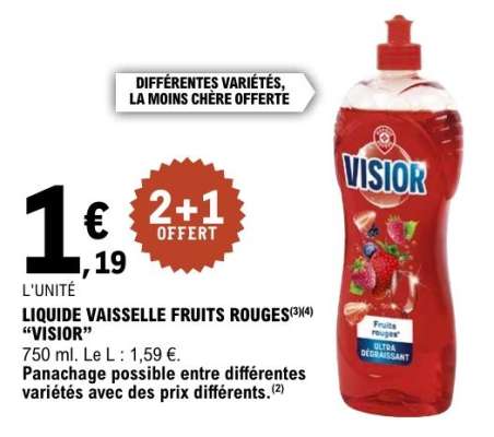 LIQUIDE VAISSELLE FRUITS ROUGES "VISIOR"