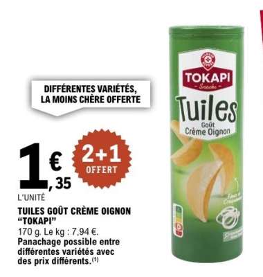 Tuiles goût crème oignon 'Tokapi'