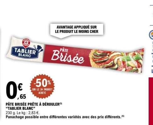 PÂTE BRISÉE PRÊTE À DÉROULER