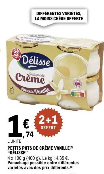 PETITS POTS DE CRÈME VANILLE “DÉLISSE”