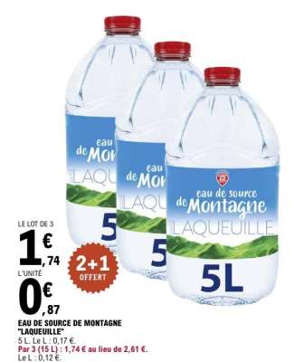 Eau de Source de Montagne 'Laqueuille'