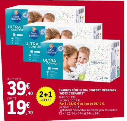 CHANGES BÉBÉ ULTRA CONFORT MÉGAPACK 'MOTS D'ENFANTS'