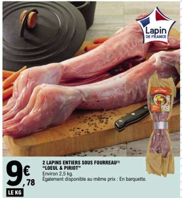 2 LAPINS ENTIERS SOUS FOURREAU