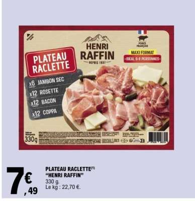 Plateau Raclette Henri Raffin
