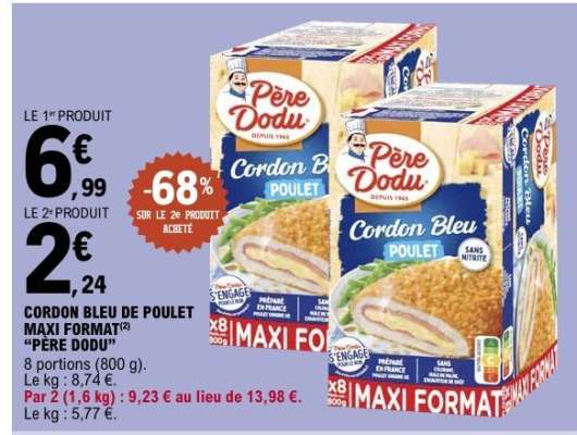 Cordon Bleu de Poulet Maxi Format 'Père Dodu'