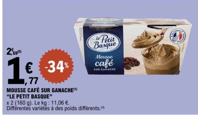 Mousse Café sur Ganache 'Le Petit Basque'