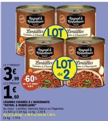 LÉGUMES CUISINÉS À L'AUVERGNATE “RAYNAL & ROQUELAURE”