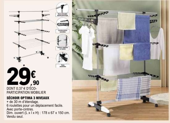 SÉCHOIR OPTIMA 3 NIVEAUX