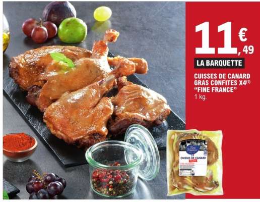 CUISSES DE CANARD GRAS CONFITES X4 "FINE FRANCE"