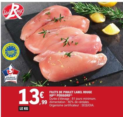 Filets de Poulet Label Rouge IGP Périgord