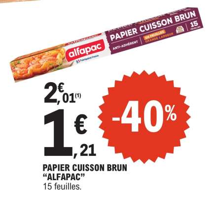 PAPIER CUISSON BRUN "ALFAPAC"