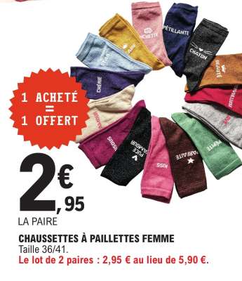 Chaussettes à Paillettes Femme