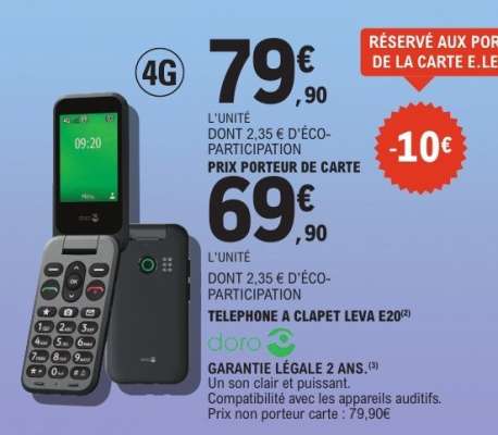 TELEPHONE A CLAPET LEVA E20