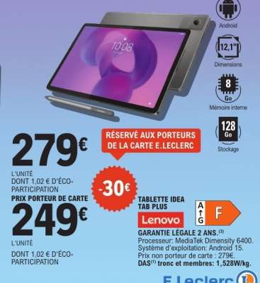 Tablette Idea Tab Plus