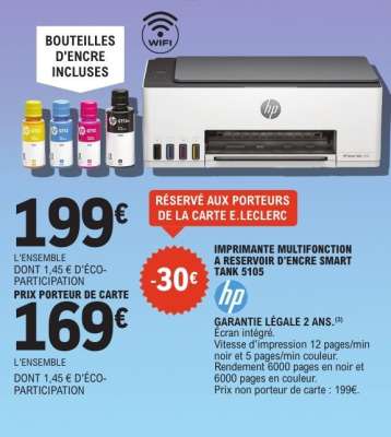 IMPRIMANTE MULTIFONCTION A RESERVOIR D'ENCRE SMART TANK 5105