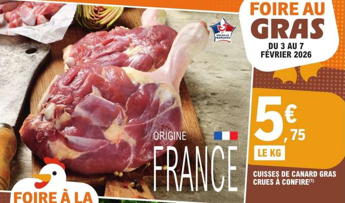 Cuisses de canard gras crues à confire