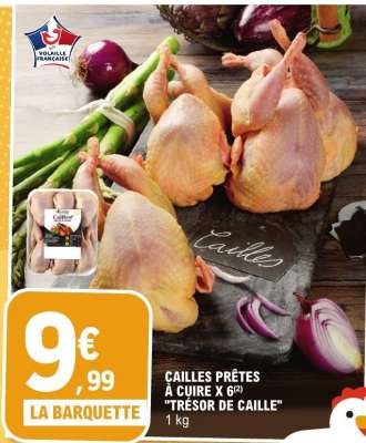 CAILLES PRÊTES À CUIRE X (6/2) "TRÉSOR DE CAILLE"