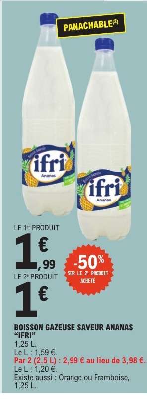 Boisson gazeuse saveur ananas 'Ifri'