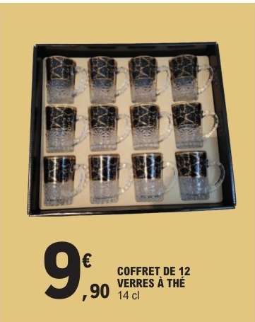 Coffret de 12 verres à thé