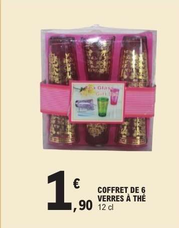 COFFRET DE 6 VERRES À THÉ