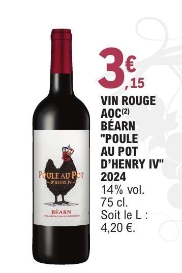 VIN ROUGE AOC BÉARN "POULE AU POT D'HENRY IV" 2024