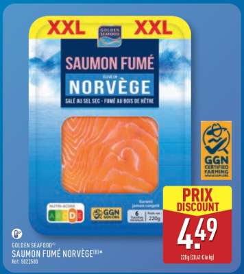 GOLDEN SEAFOOD® SAUMON FUMÉ NORVÈGE