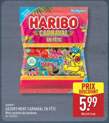 HARIBO ASSORTIMENT CARNAVAL EN FÊTE