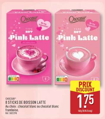 CHOCEUR 8 STICKS DE BOISSON LATTE