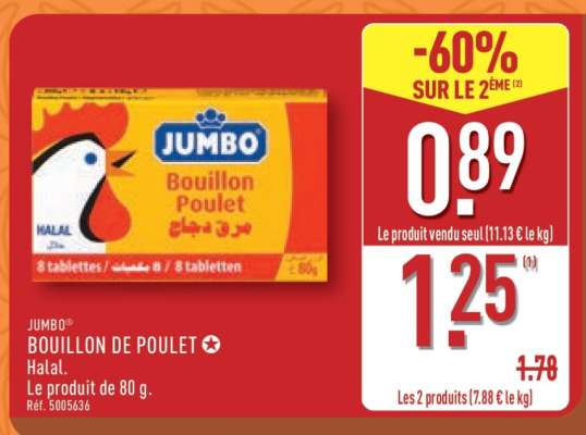 JUMBO BOUILLON DE POULET
