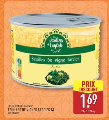 LES JARDINS DE LAYLAH® FEUILLES DE VIGNES FARCIES
