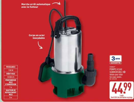 FERRE POMPE À EAU SUBMERSIBLE