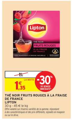 THÉ NOIR FRUITS ROUGES À LA FRAISE DE FRANCE