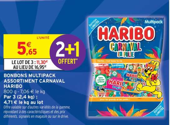 BONBONS MULTIPACK ASSORTIMENT CARNAVAL HARIBO
