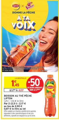 Boisson au thé pêche Lipton