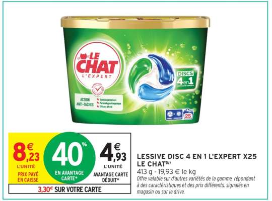 LESSIVE DISC 4 EN 1 L'EXPERT X25 LE CHAT