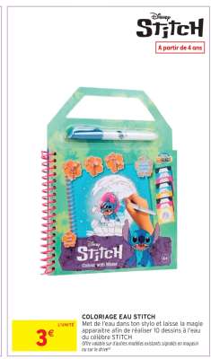 COLORIAGE EAU STITCH