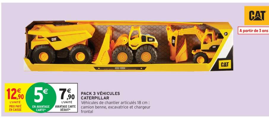 PACK 3 VÉHICULES CATERPILLAR