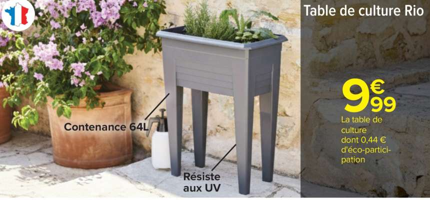 Table de culture Rio