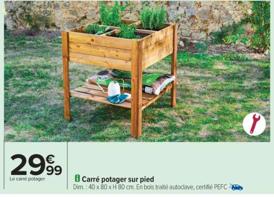 Carré potager sur pied